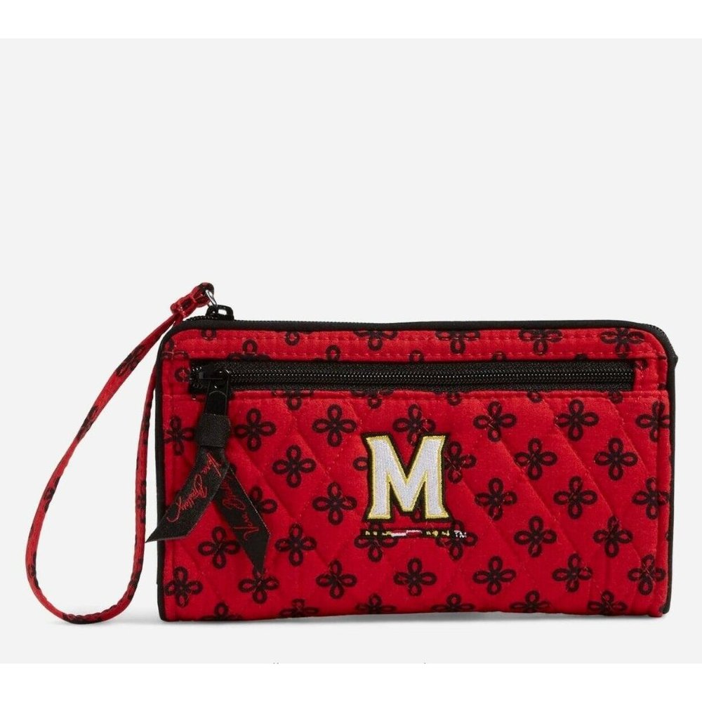 NWT Vera Bradley Collegiate Collection Front Zip Wristlet - Maryland